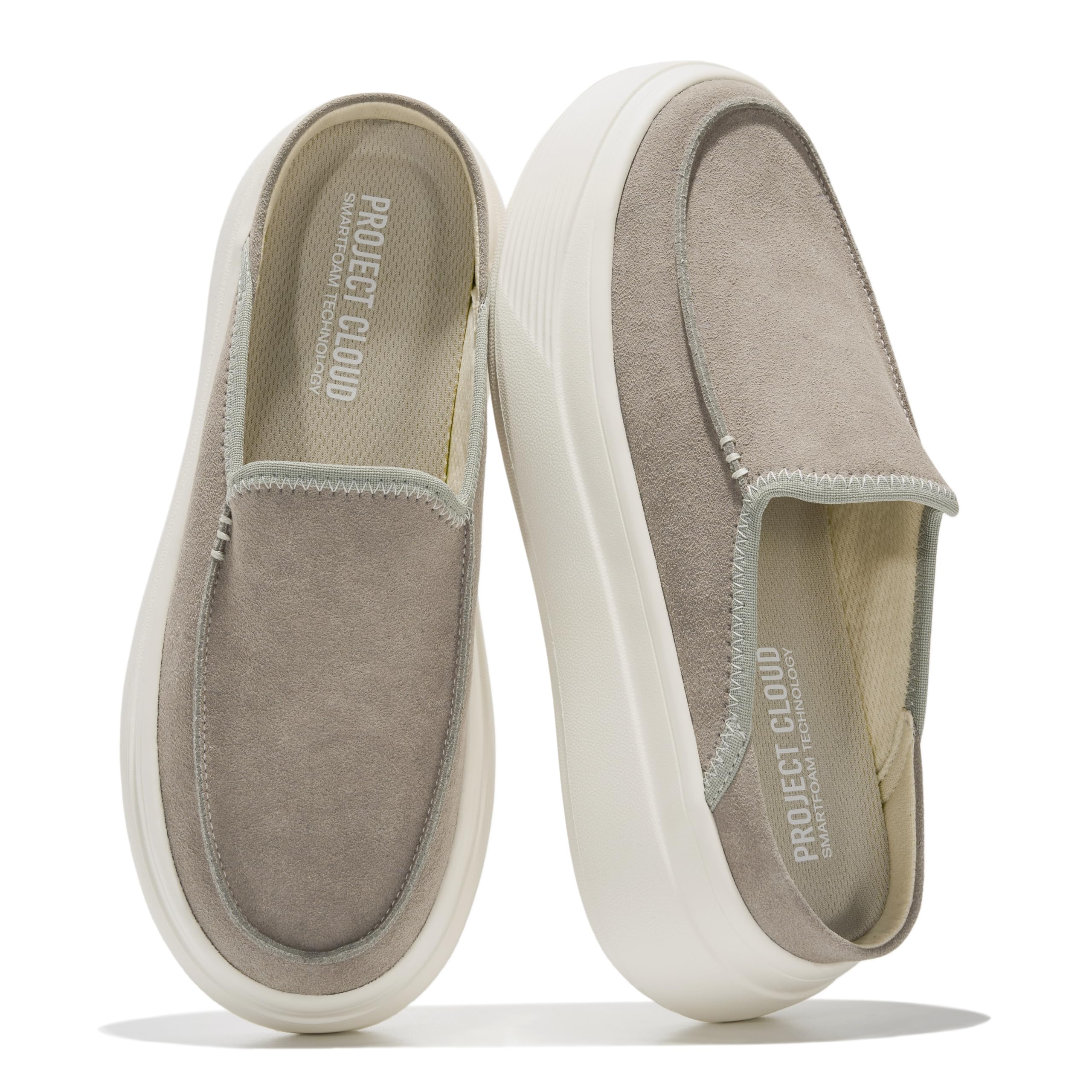 Project Cloud Women's | Genuine Leather Canvas Clogs & Mules | Smart Foam Insole | Lightweight | Non-Slip - Daphne