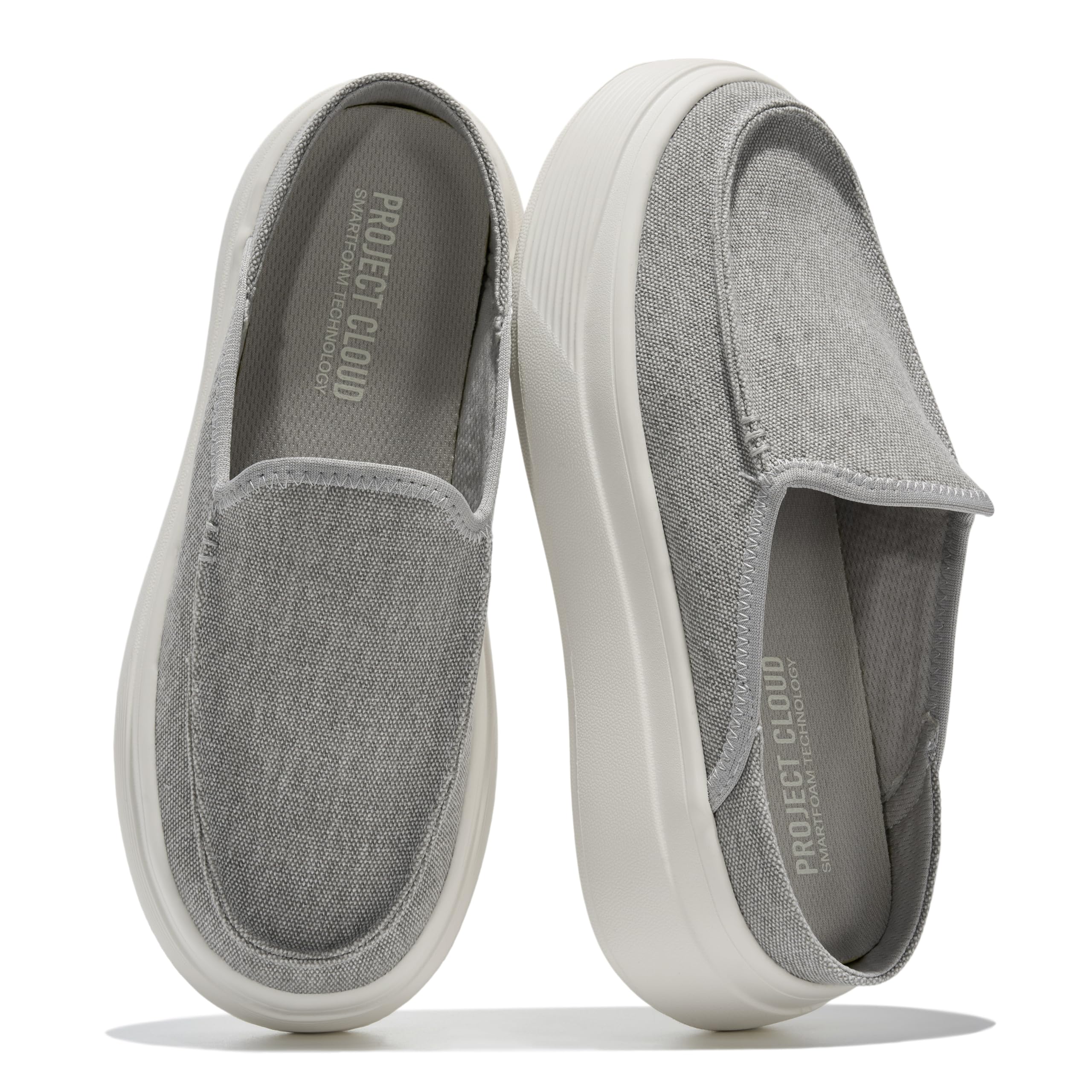 Project Cloud Women's | Genuine Leather Canvas Clogs & Mules | Smart Foam Insole | Lightweight | Non-Slip - Daphne