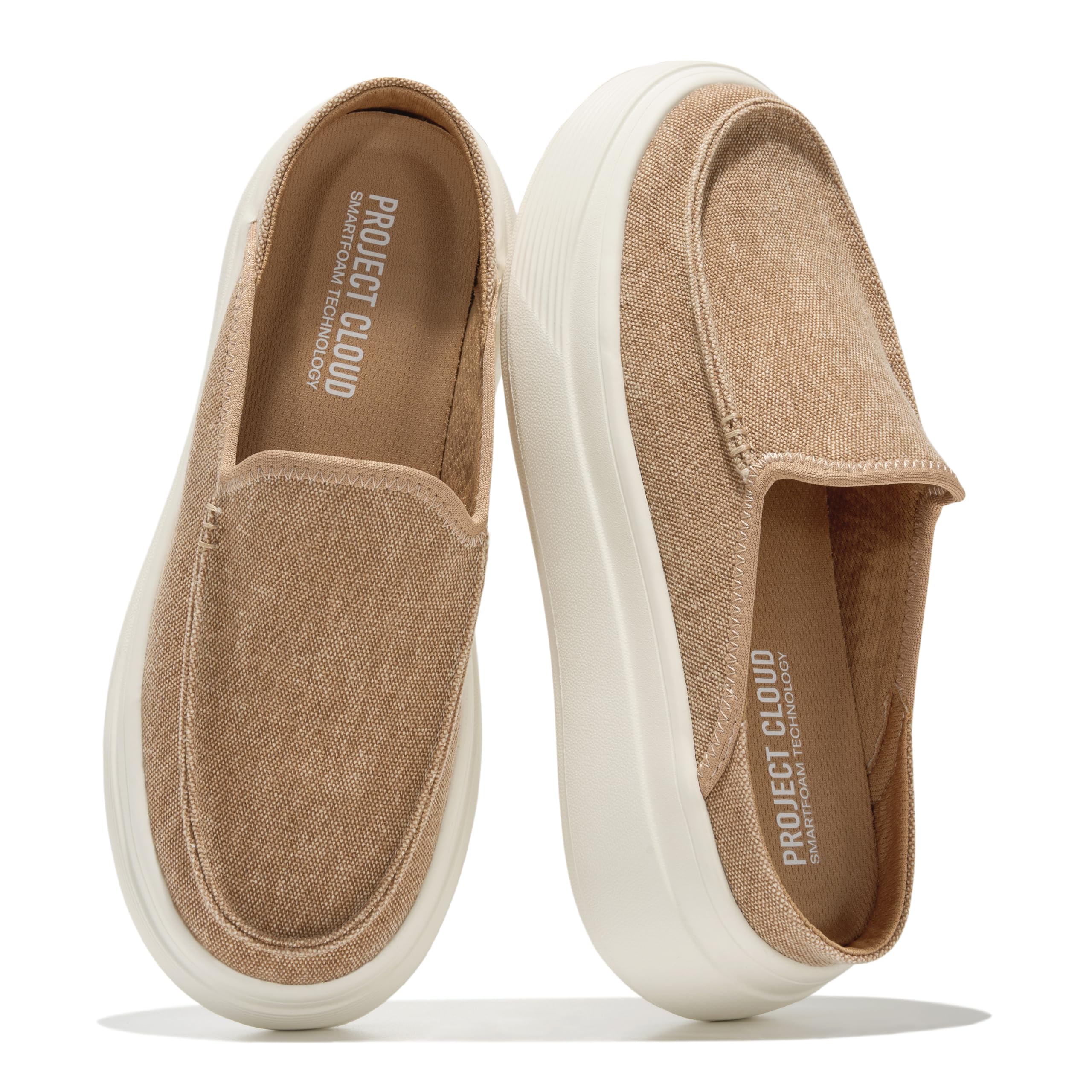 Project Cloud Women's | Genuine Leather Canvas Clogs & Mules | Smart Foam Insole | Lightweight | Non-Slip - Daphne