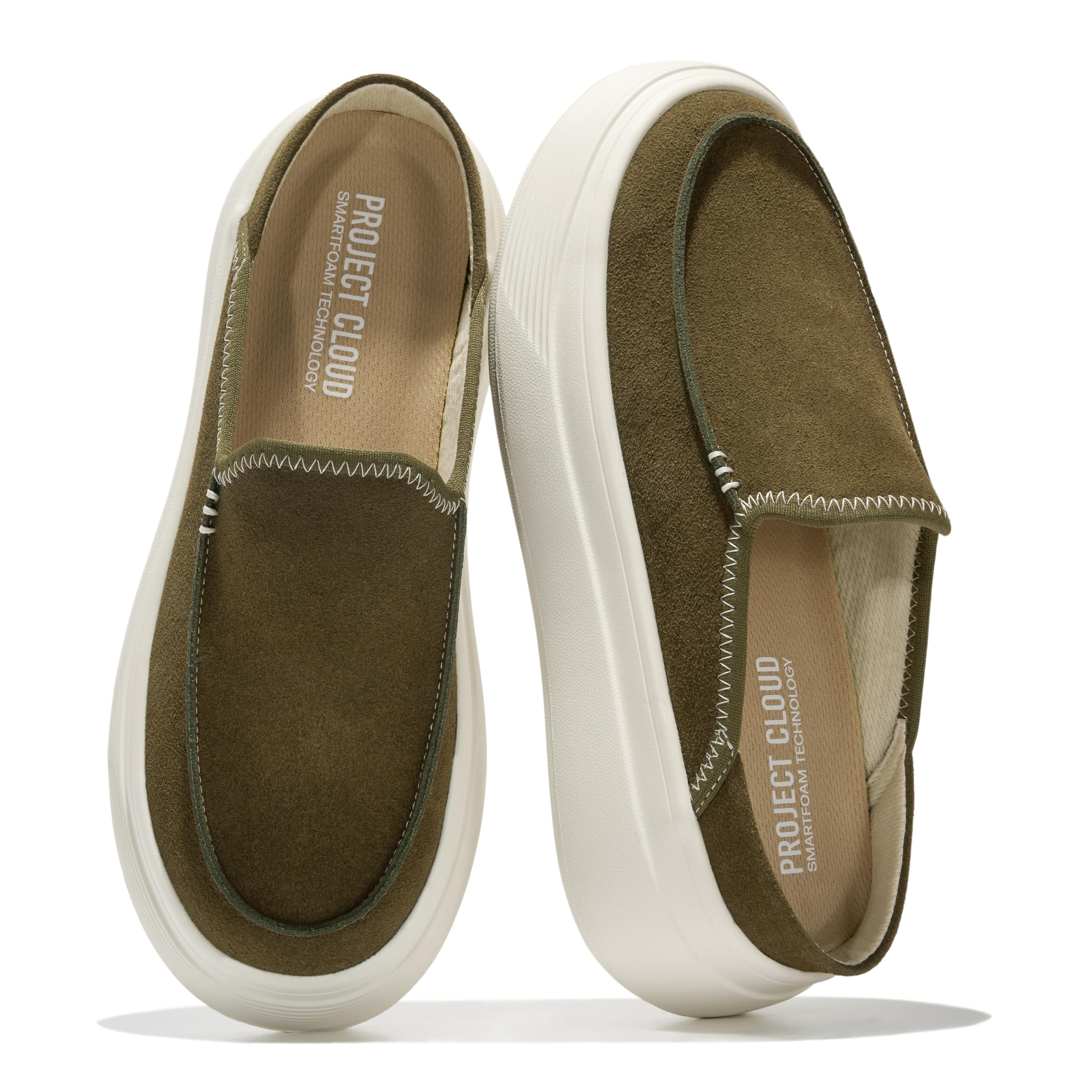 Project Cloud Women's | Genuine Leather Canvas Clogs & Mules | Smart Foam Insole | Lightweight | Non-Slip - Daphne