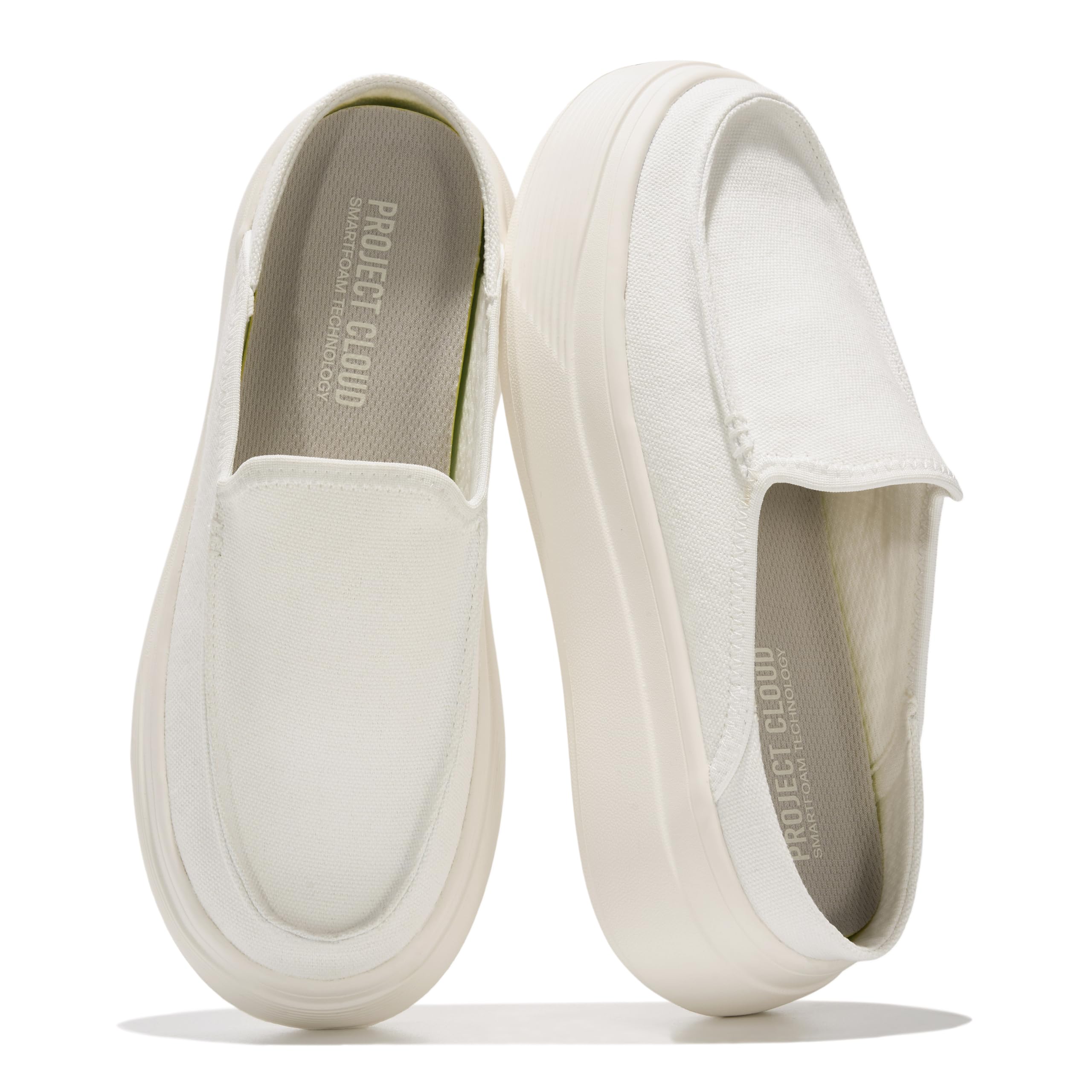 Project Cloud Women's | Genuine Leather Canvas Clogs & Mules | Smart Foam Insole | Lightweight | Non-Slip - Daphne