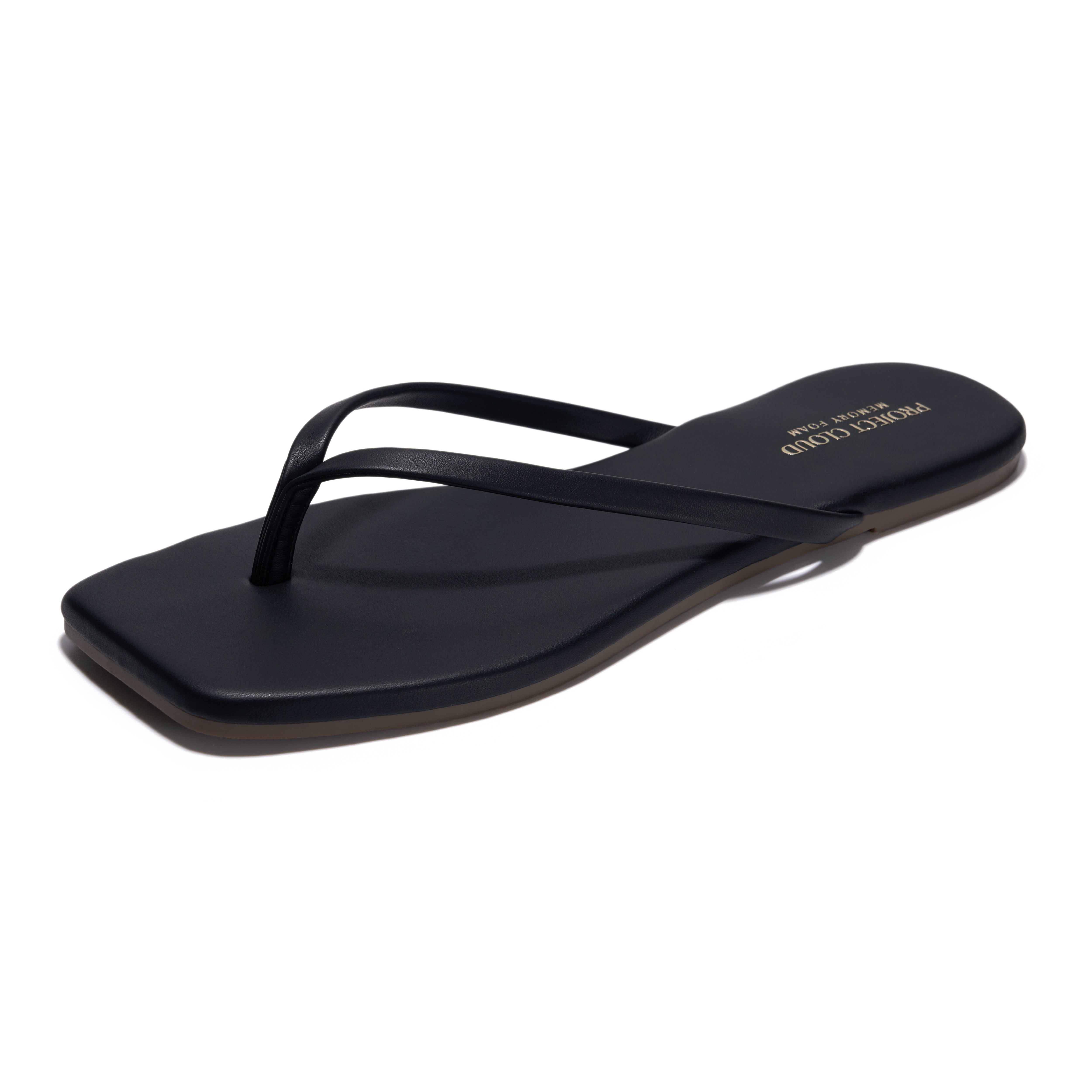 Project Cloud Women's | Square Toe Flip Flops | Memory Foam | Non-Slip - Dedication