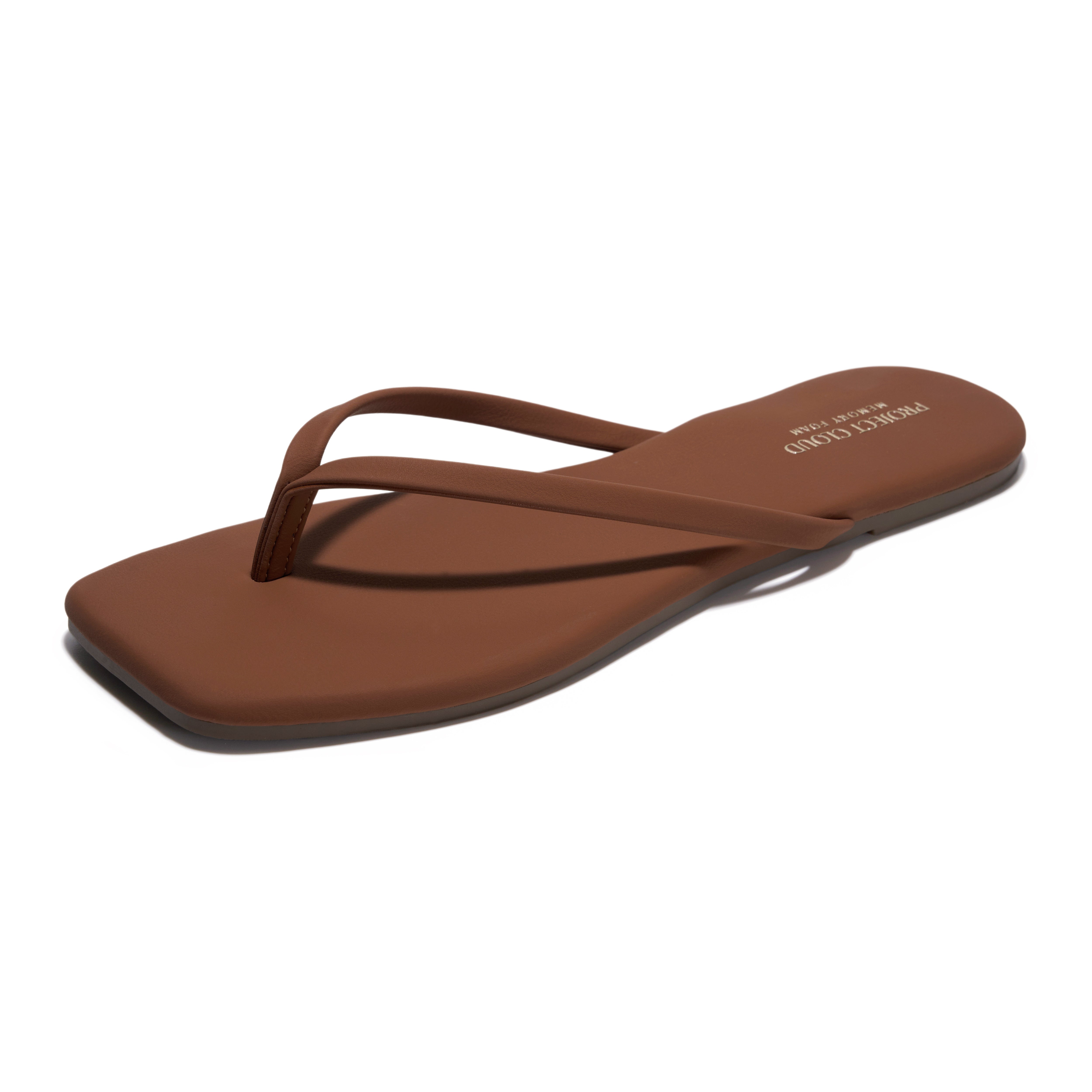 Project Cloud Women's | Square Toe Flip Flops | Memory Foam | Non-Slip - Dedication