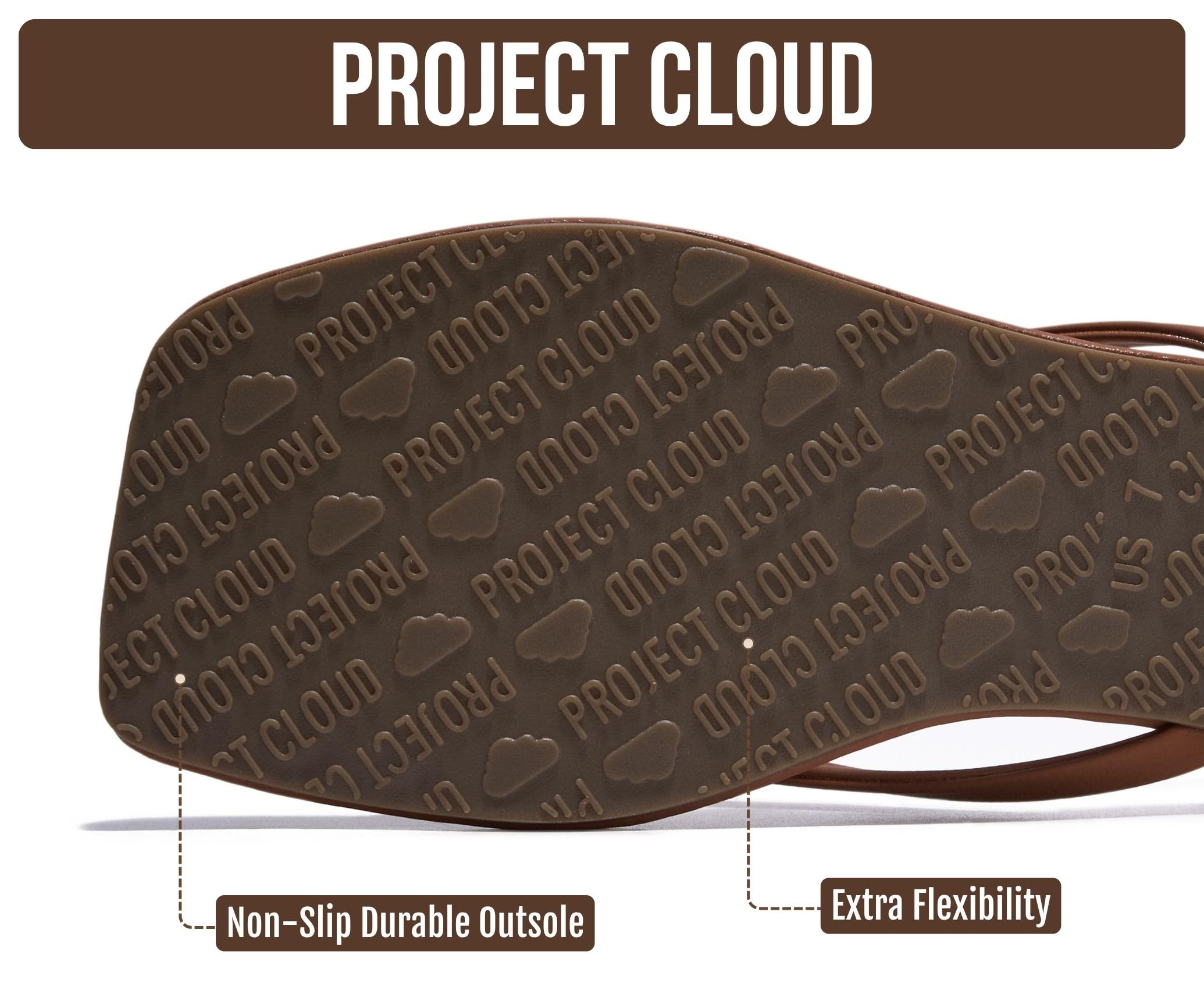 Project Cloud Women's | Square Toe Flip Flops | Memory Foam | Non-Slip - Dedication