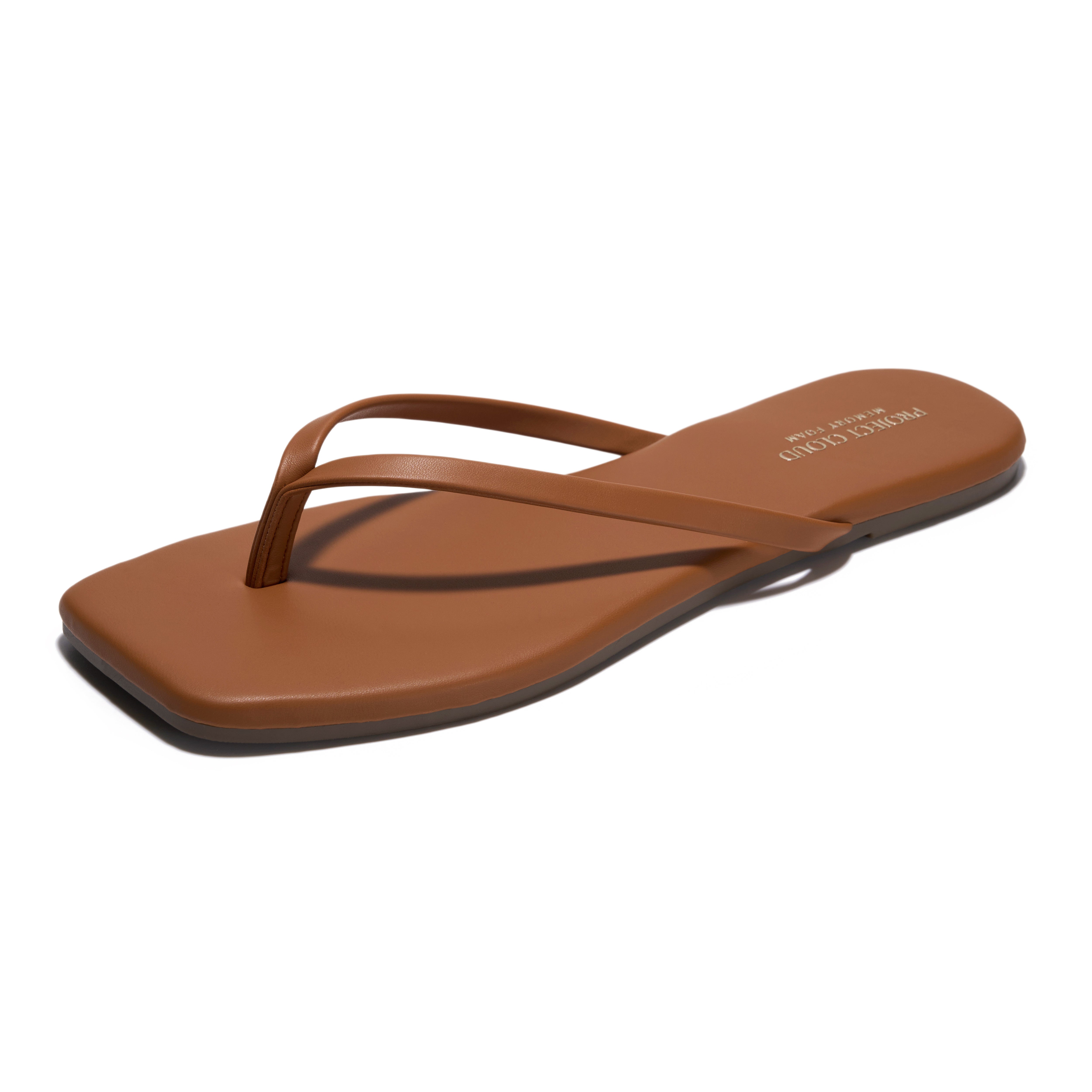 Project Cloud Women's | Square Toe Flip Flops | Memory Foam | Non-Slip - Dedication