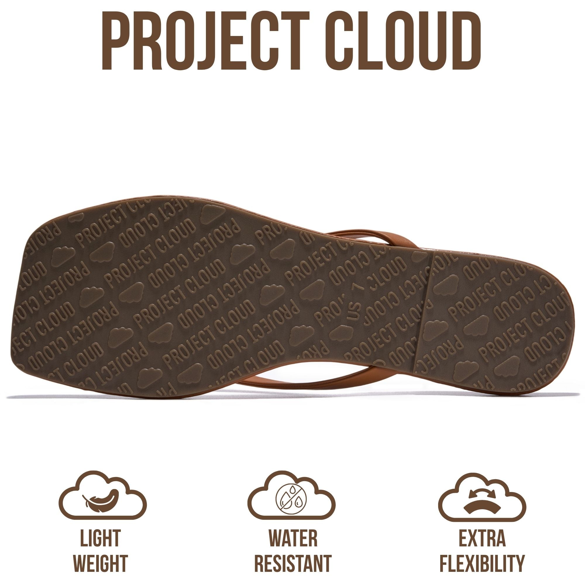 Project Cloud Women's | Square Toe Flip Flops | Memory Foam | Non-Slip - Dedication