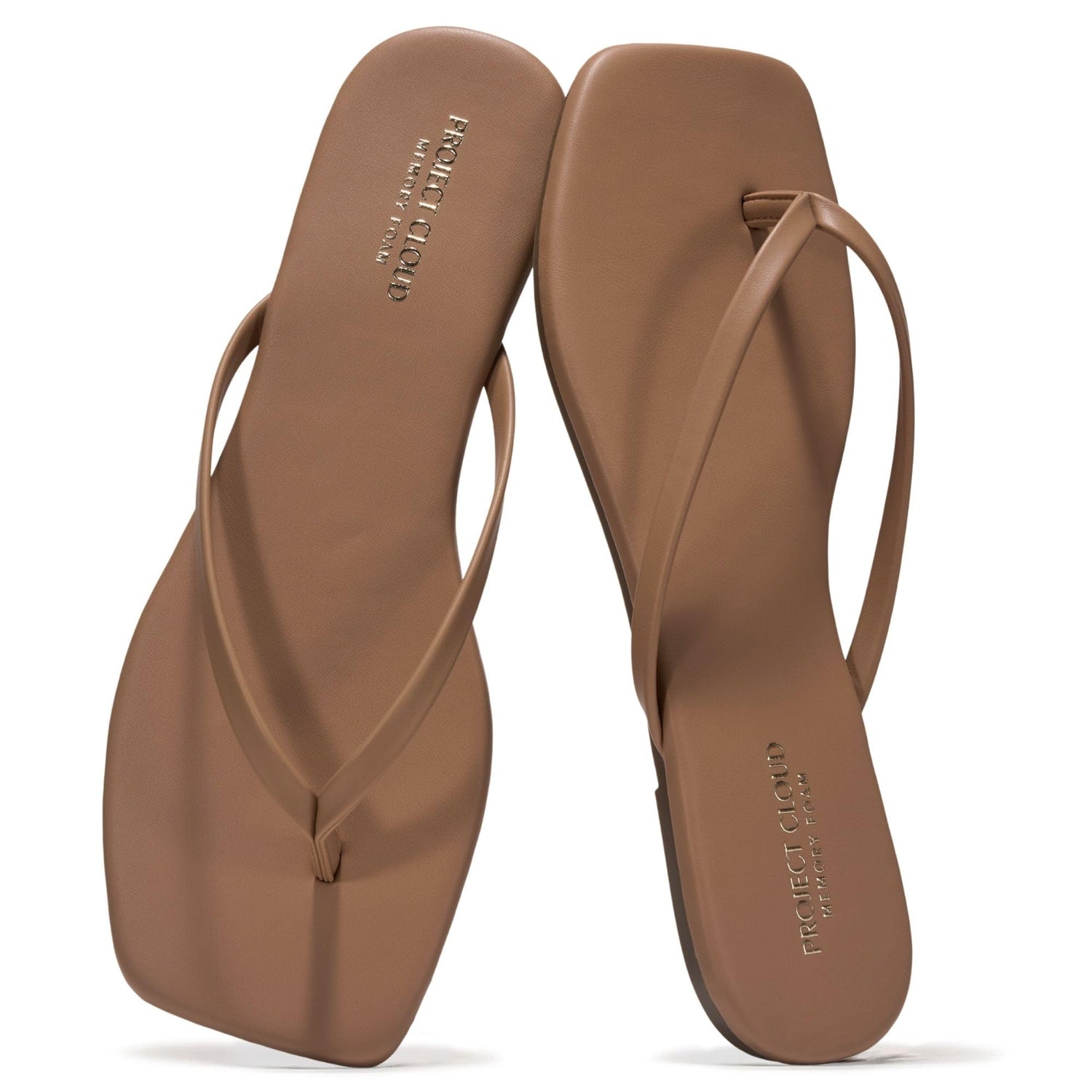 Women's Memory Foam Flip Flops | Eco-Leather Summer Sandals