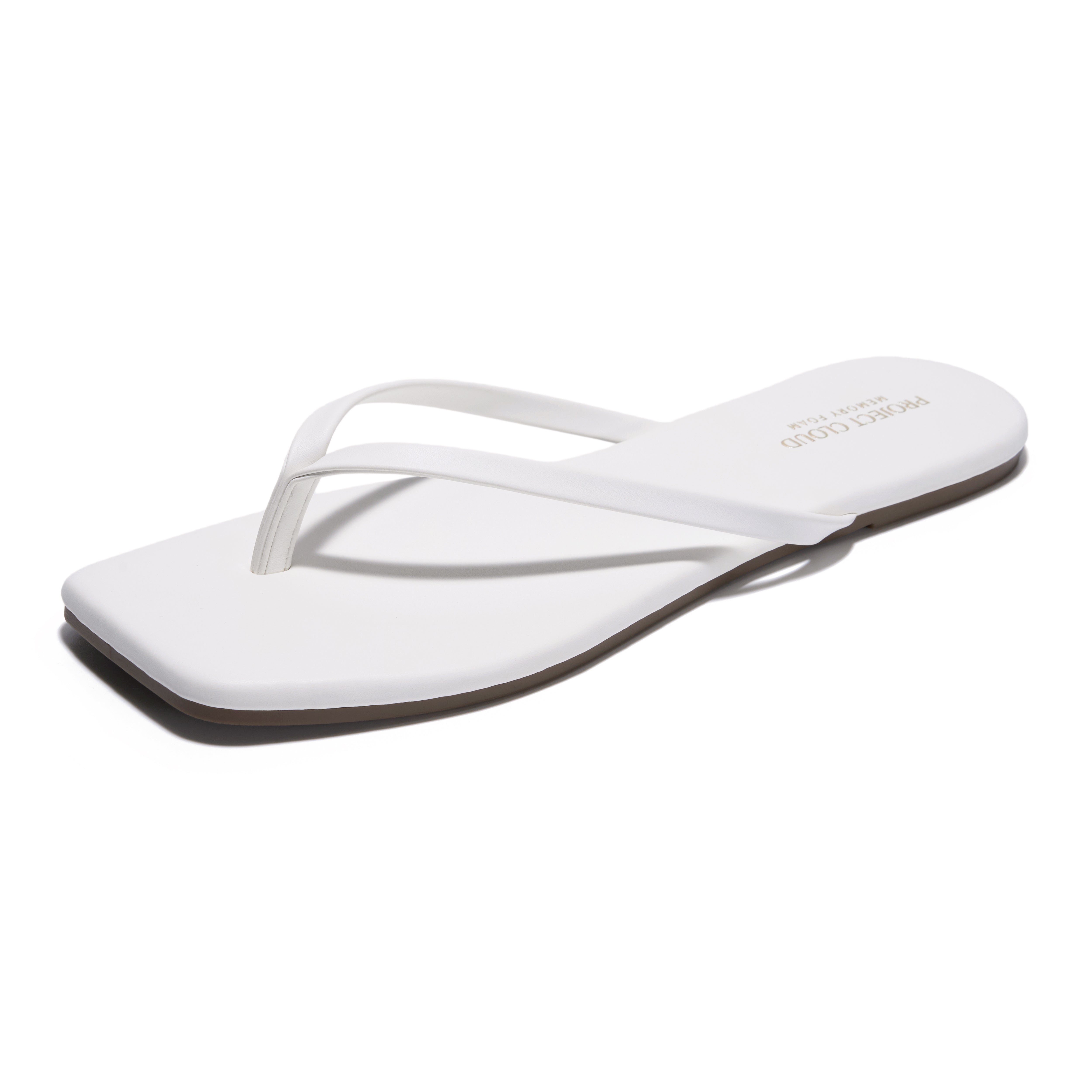 Project Cloud Women's | Square Toe Flip Flops | Memory Foam | Non-Slip - Dedication