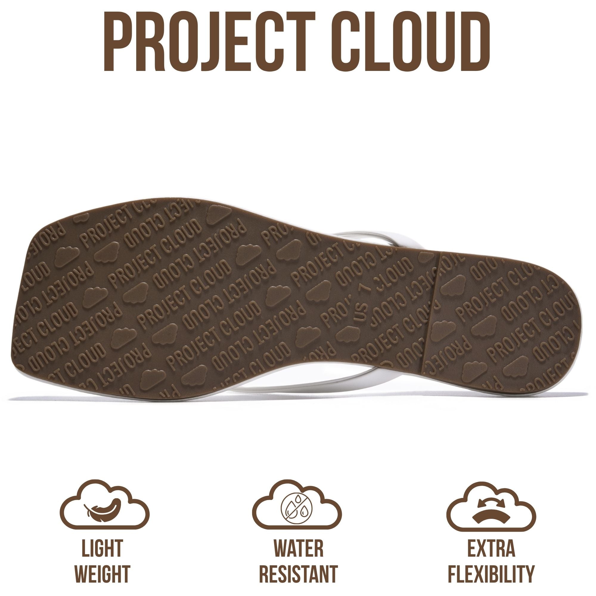 Project Cloud Women's | Square Toe Flip Flops | Memory Foam | Non-Slip - Dedication