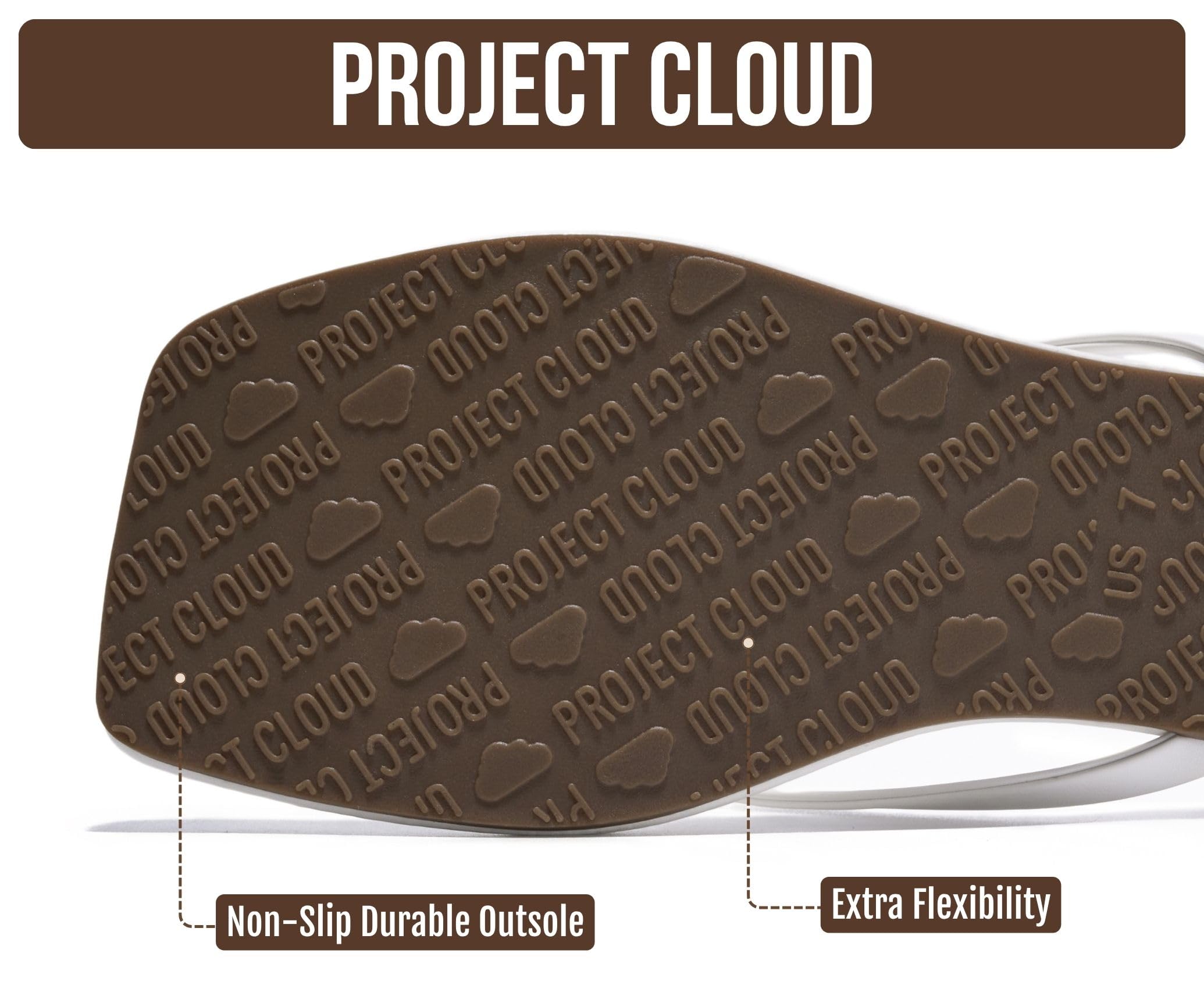 Project Cloud Women's | Square Toe Flip Flops | Memory Foam | Non-Slip - Dedication