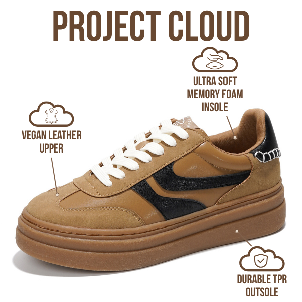 Project Cloud | "Dodge" Platform Sneakers For Women | Memory Foam Insole | Lightweight | Non-Slip