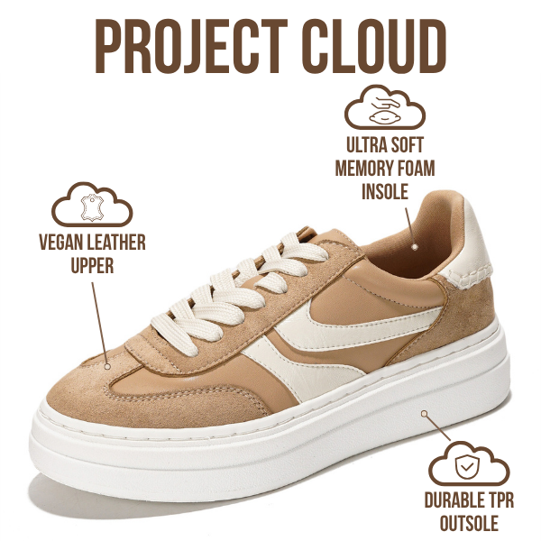 Project Cloud | "Dodge" Platform Sneakers For Women | Memory Foam Insole | Lightweight | Non-Slip