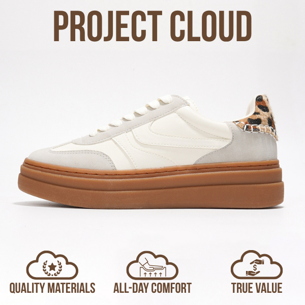 Project Cloud | "Dodge" Platform Sneakers For Women | Memory Foam Insole | Lightweight | Non-Slip