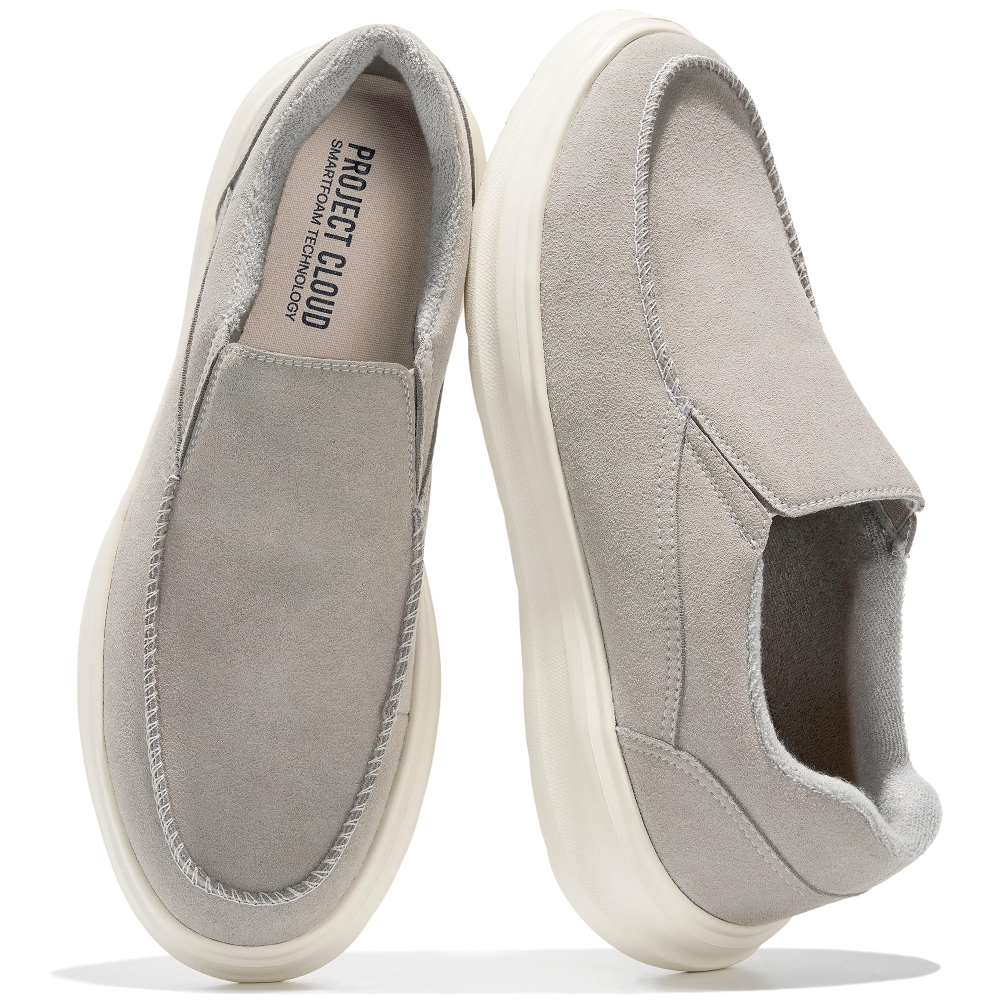 Project Cloud Men's | Genuine Suede Loafers with Terry Cloth Lining | Smart Foam Insole | Lightweight | Non-Slip - Dorian