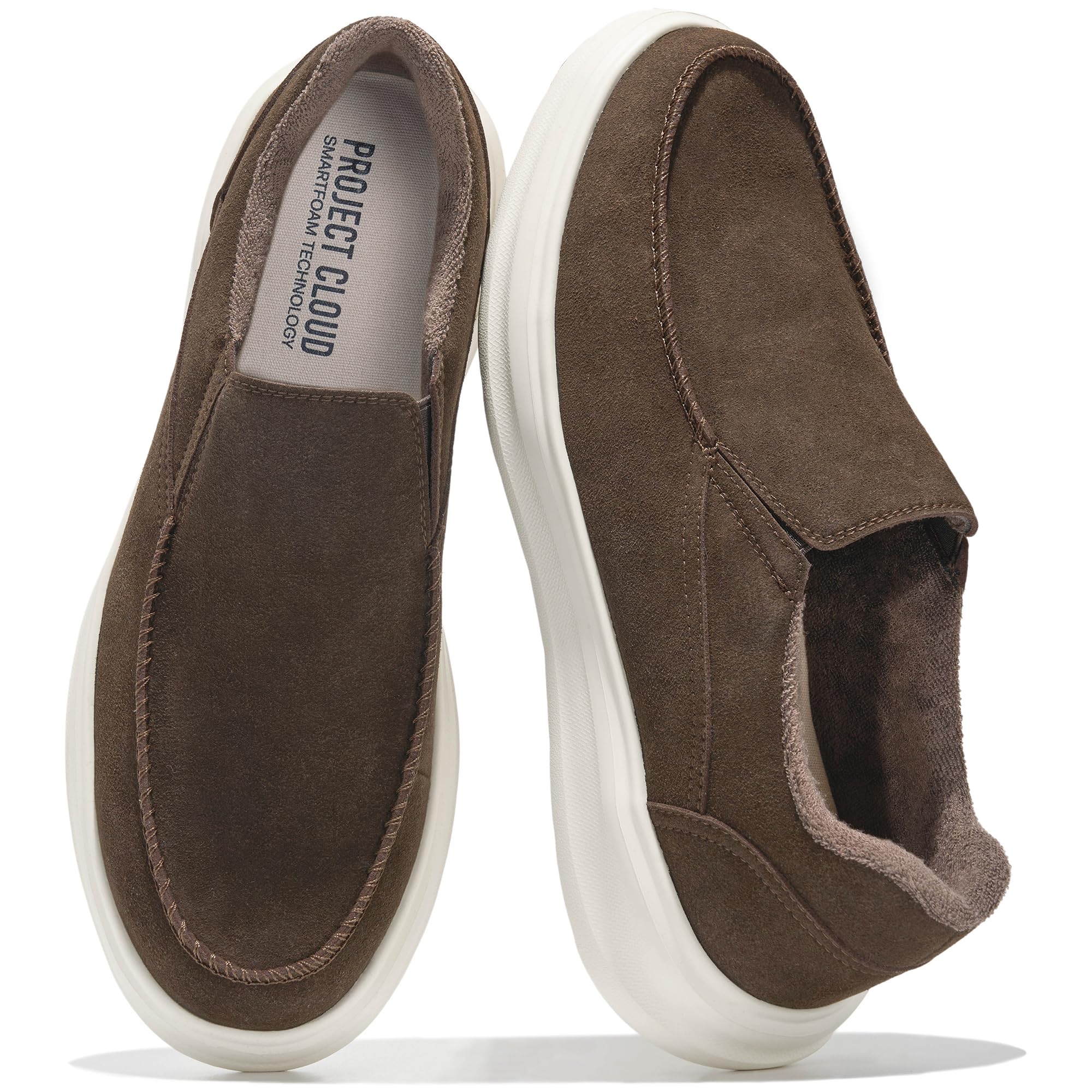 Project Cloud Men's | Genuine Suede Loafers with Terry Cloth Lining | Smart Foam Insole | Lightweight | Non-Slip - Dorian