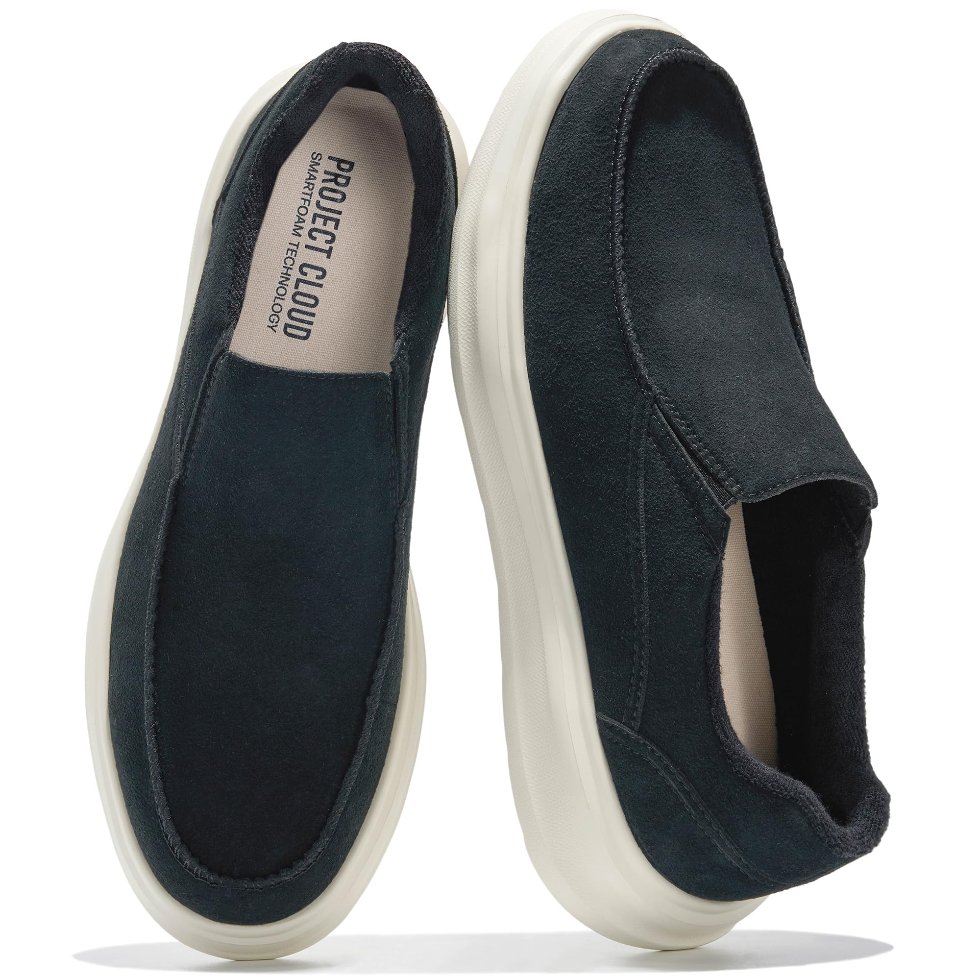 Project Cloud Men's | Genuine Suede Loafers with Terry Cloth Lining | Smart Foam Insole | Lightweight | Non-Slip - Dorian