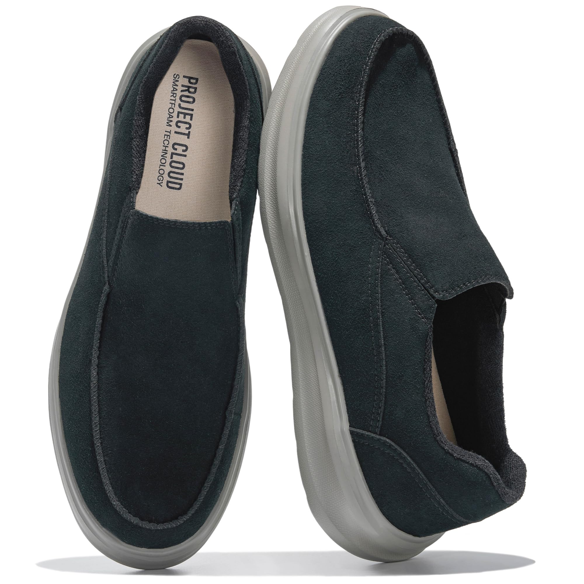 Project Cloud Men's | Genuine Suede Loafers with Terry Cloth Lining | Smart Foam Insole | Lightweight | Non-Slip - Dorian