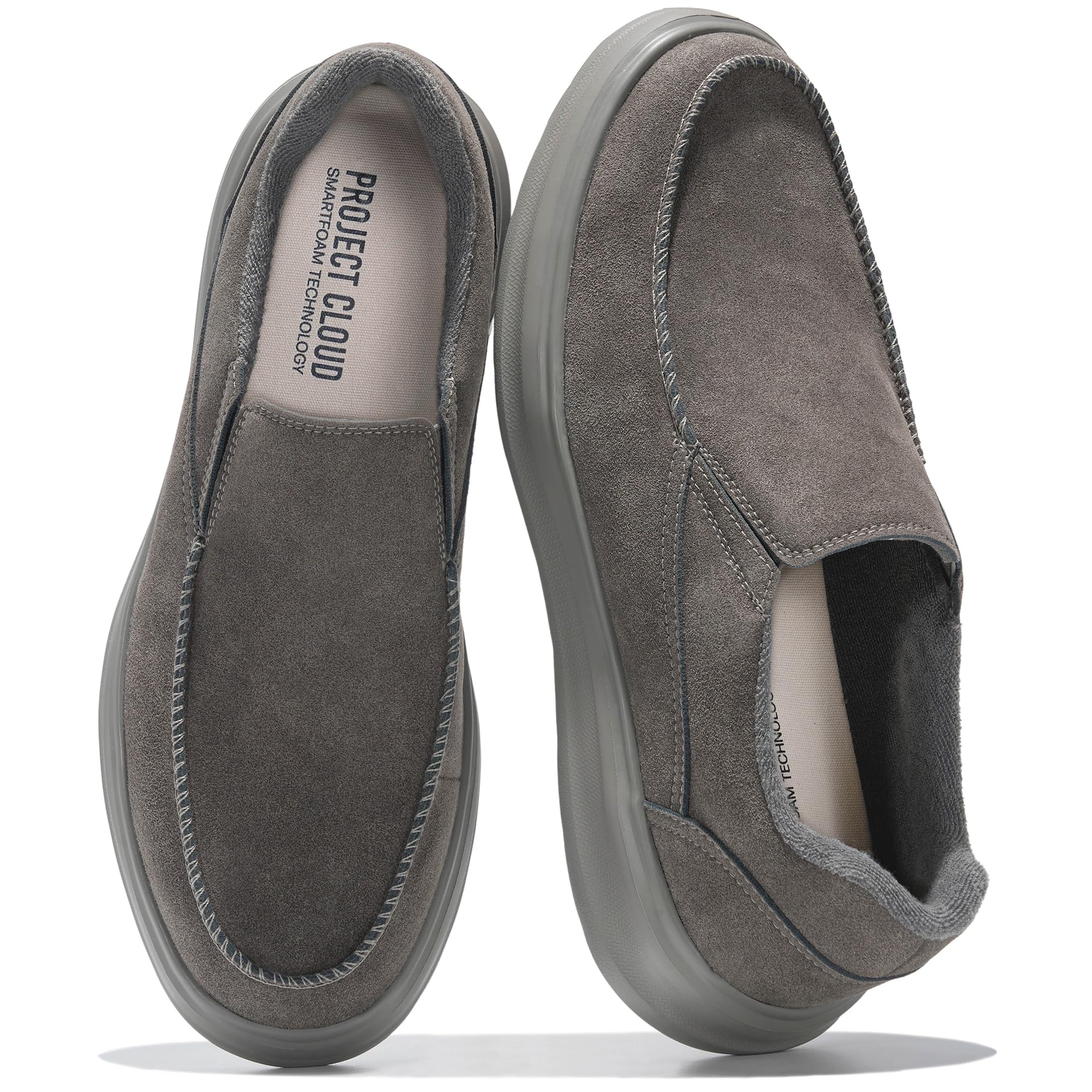Project Cloud Men's | Genuine Suede Loafers with Terry Cloth Lining | Smart Foam Insole | Lightweight | Non-Slip - Dorian