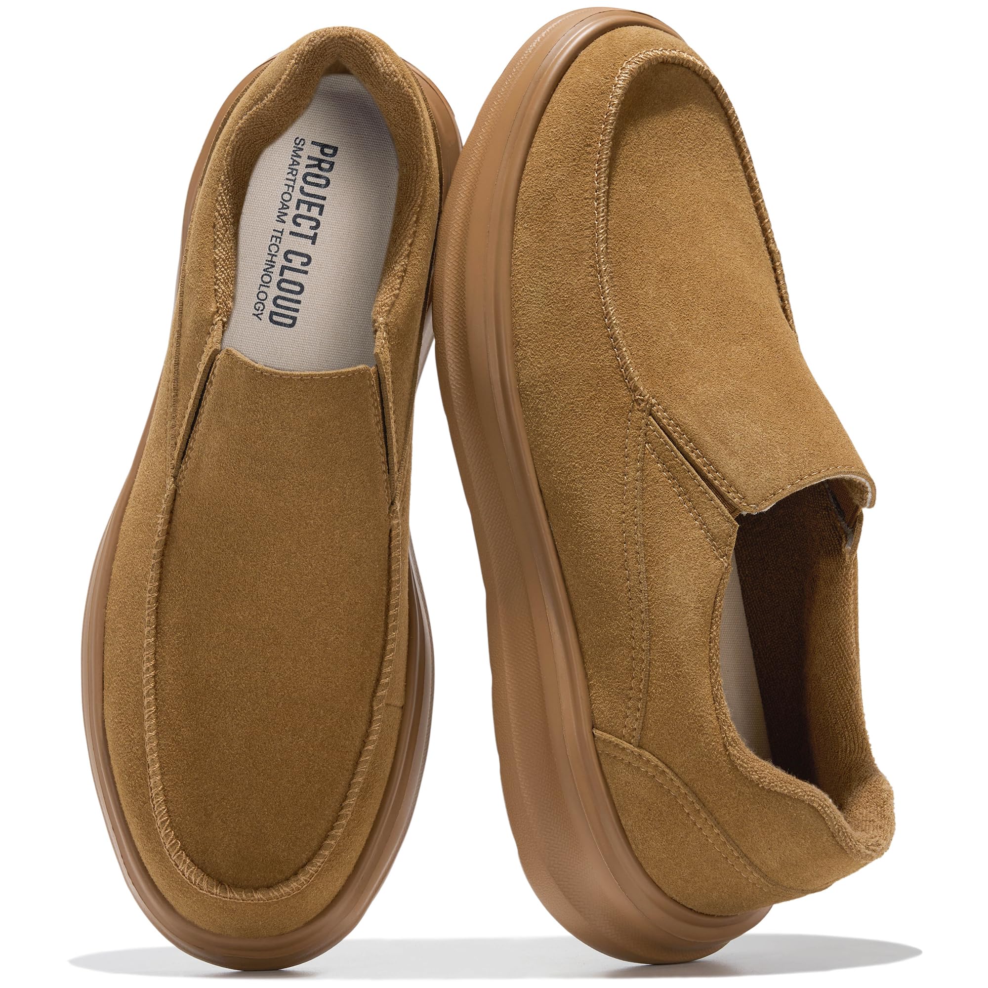 Project Cloud Men's | Genuine Suede Loafers with Terry Cloth Lining | Smart Foam Insole | Lightweight | Non-Slip - Dorian