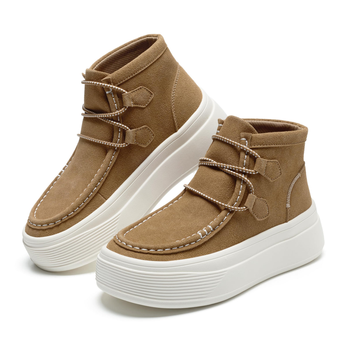 Project Cloud Women's | 100% Genuine Leather Chukka Platform Boots | SmartFoam Insole | Lightweight | Non-Slip - Dorthy - Project Cloud - Boots -Shop Project Cloud premium footwear Now!
