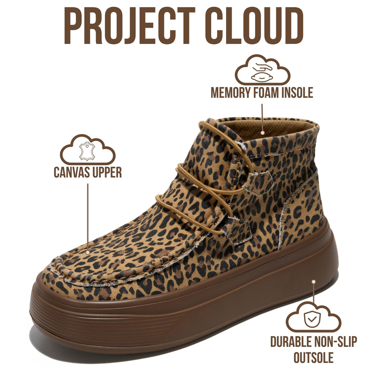 Project Cloud Women's | 100% Genuine Leather Chukka Platform Boots | SmartFoam Insole | Lightweight | Non-Slip - Dorthy - Project Cloud - Boots -Shop Project Cloud premium footwear Now!