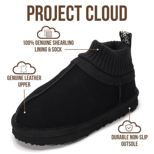 Project Cloud Kids Boots | 100% Genuine Leather | Water Resistant | Memory Foam | Non-Slip - DreamOn
