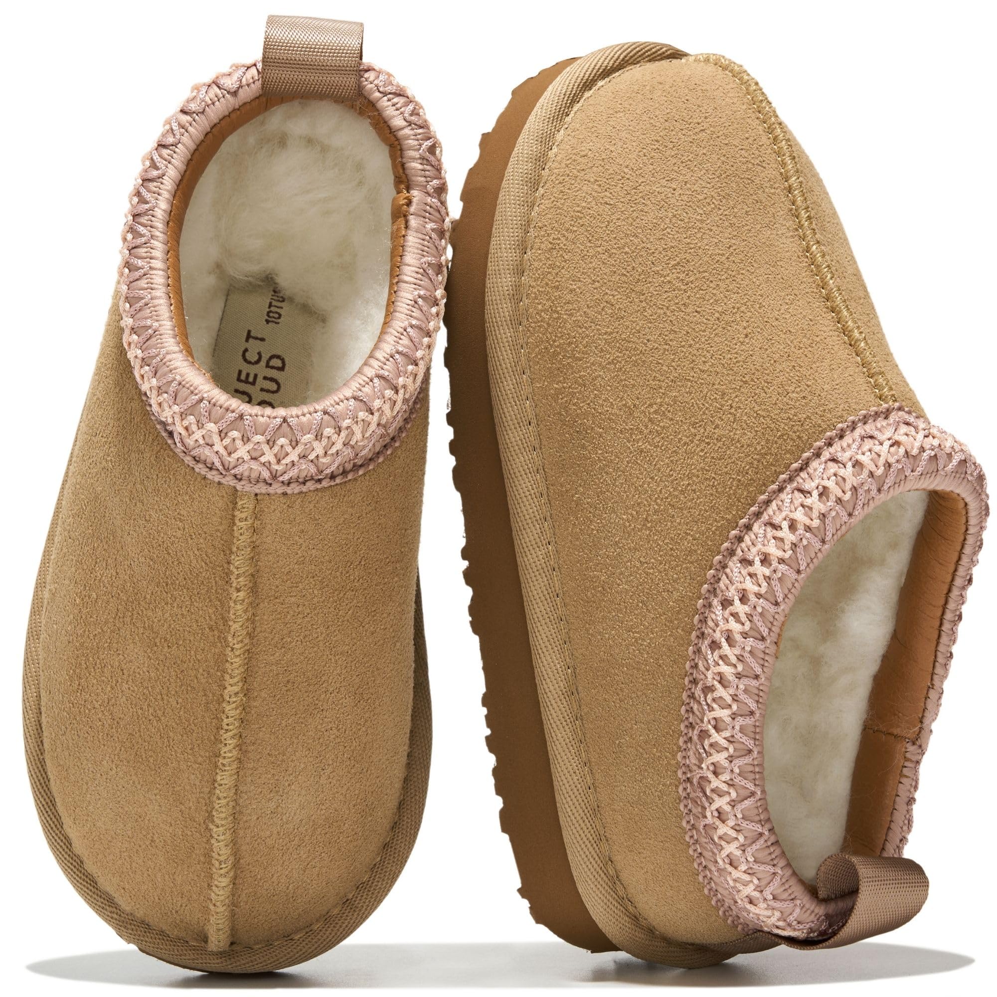 Project Cloud Kids | Pantuflas de piel de oveja australiana para niños | ProjectPlush | Ligeras | Antideslizantes - Dreamwarm