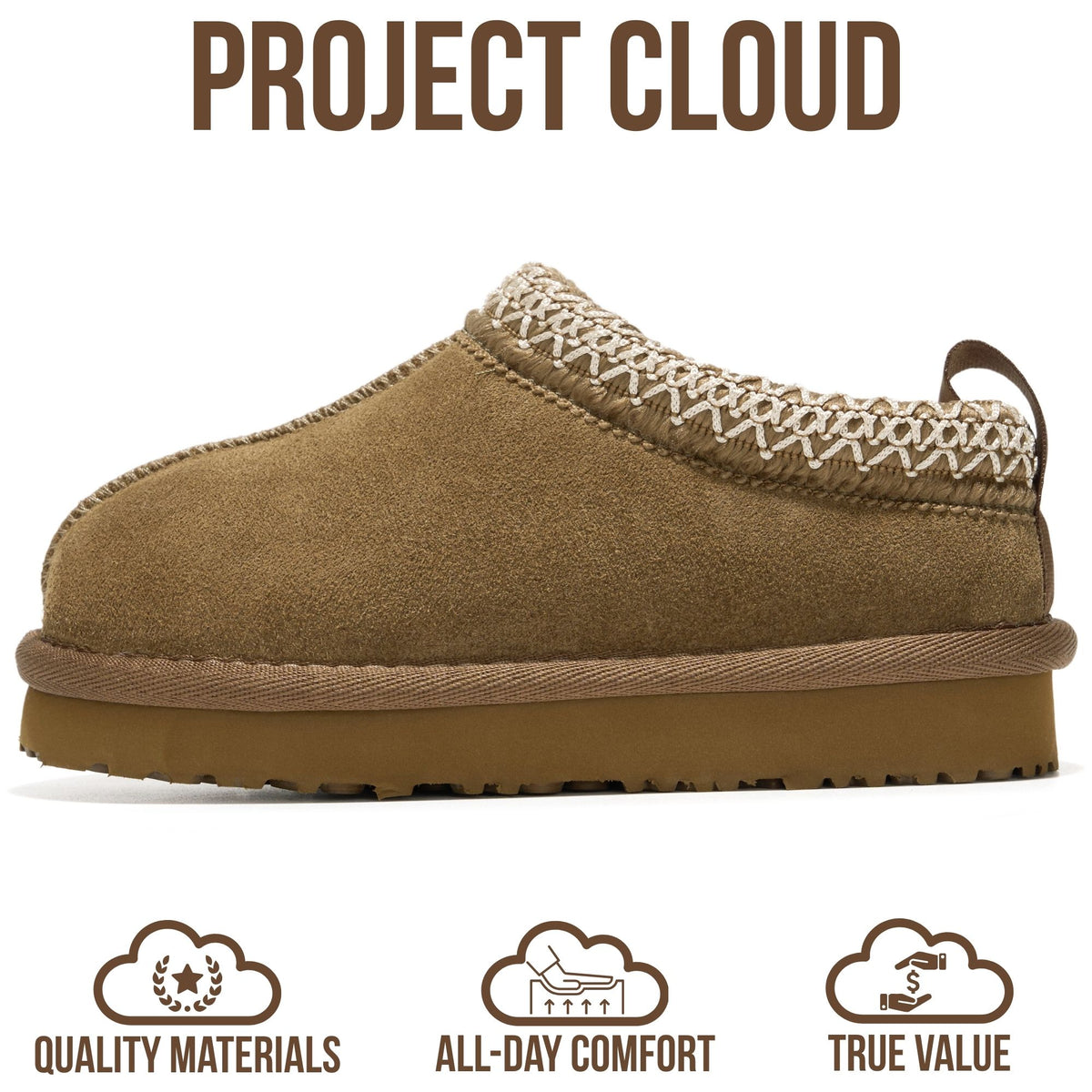 Project Cloud Kids | Pantuflas de piel de oveja australiana para niños | ProjectPlush | Ligeras | Antideslizantes - Dreamwarm