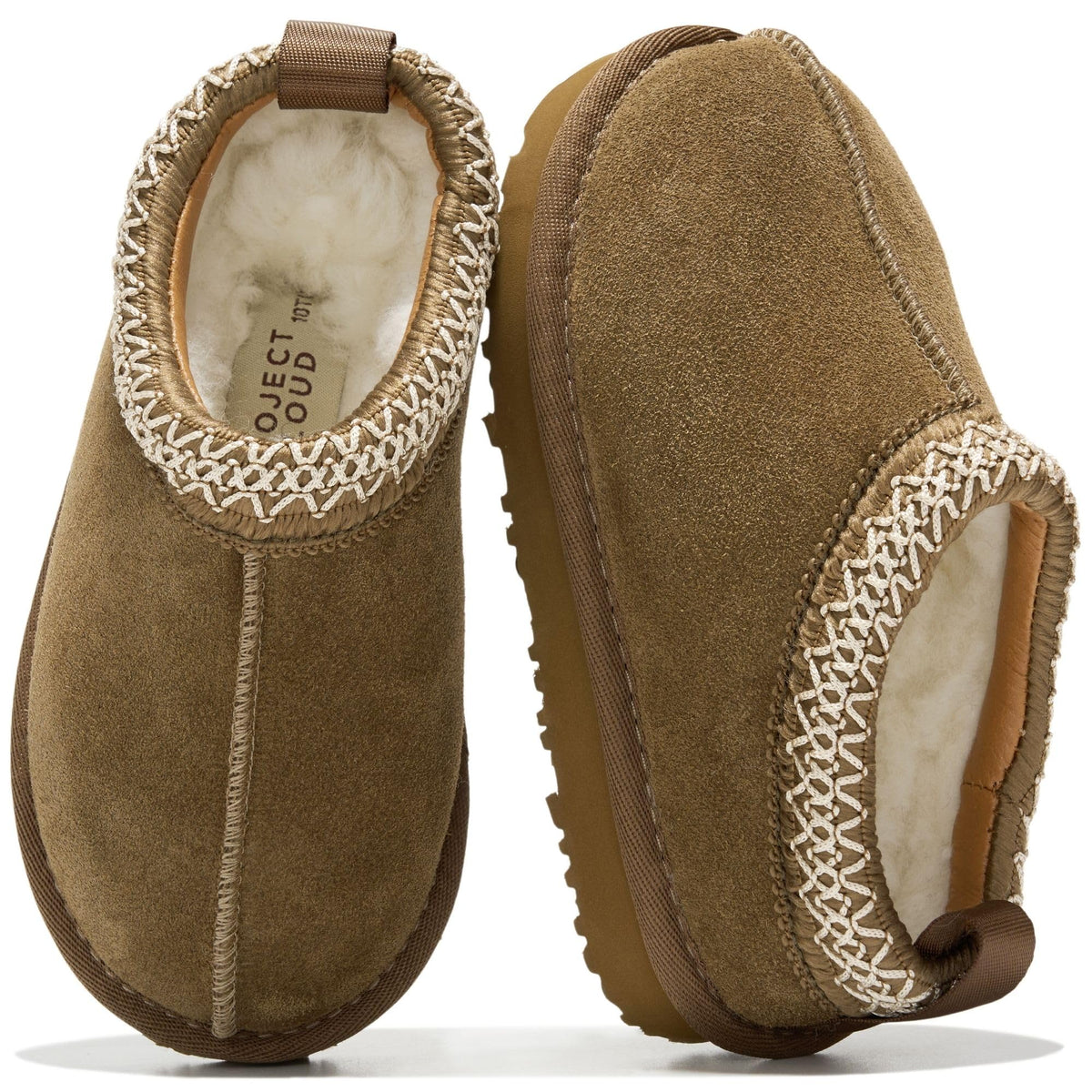 Project Cloud Kids | Pantuflas de piel de oveja australiana para niños | ProjectPlush | Ligeras | Antideslizantes - Dreamwarm