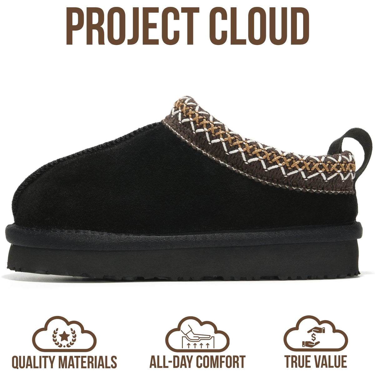 Project Cloud Kids | Pantuflas de piel de oveja australiana para niños | ProjectPlush | Ligeras | Antideslizantes - Dreamwarm
