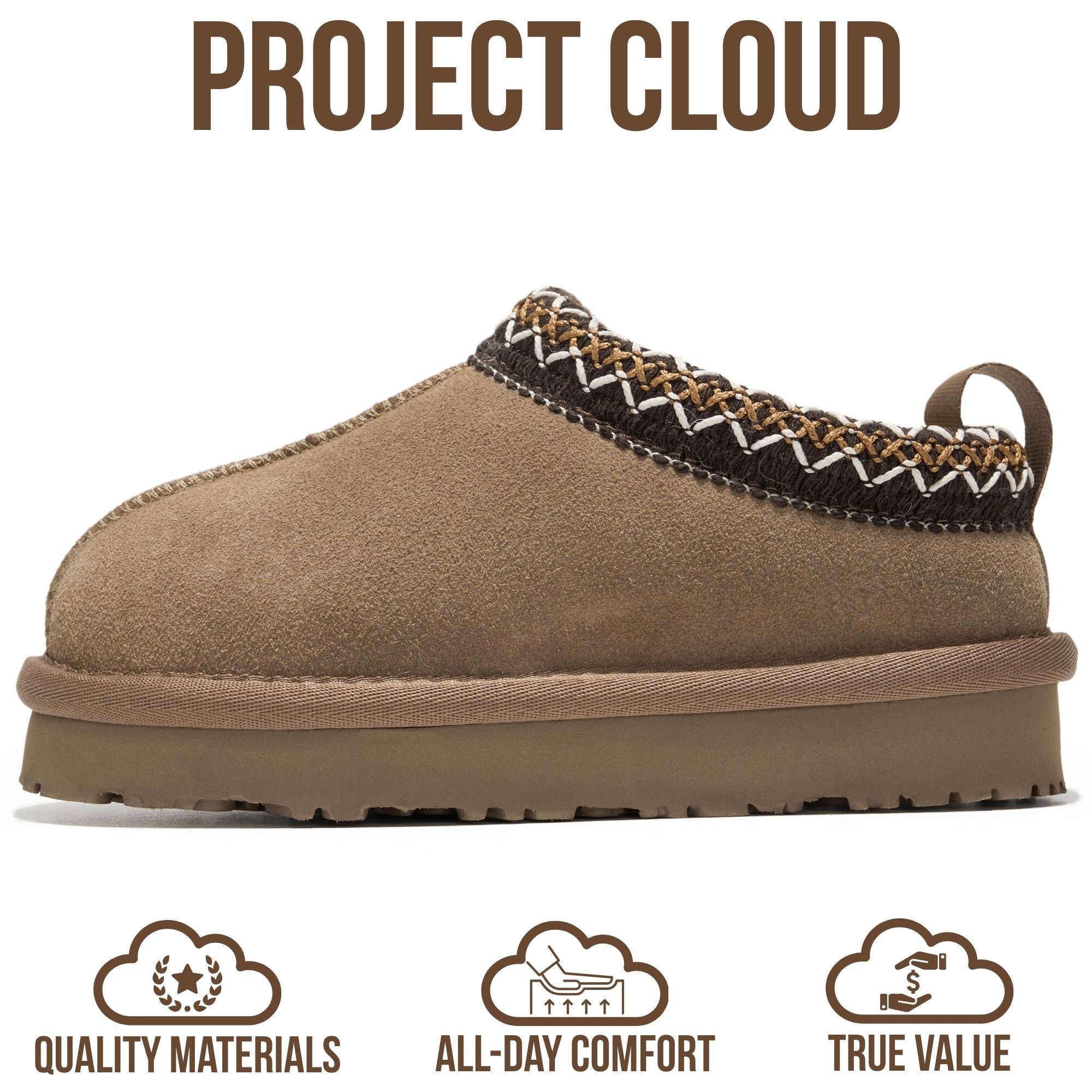 Project Cloud Kids | Pantuflas de piel de oveja australiana para niños | ProjectPlush | Ligeras | Antideslizantes - Dreamwarm