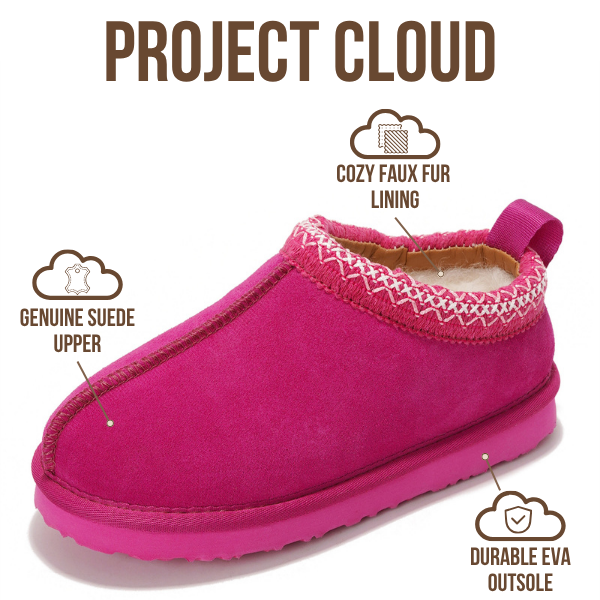 Project Cloud | "Dreamwarm" Kids Slippers | Australian Sheepskin | ProjectPlush | Lightweight | Non-Slip