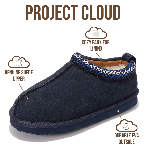 Project Cloud | "Dreamwarm" Kids Slippers | Australian Sheepskin | ProjectPlush | Lightweight | Non-Slip