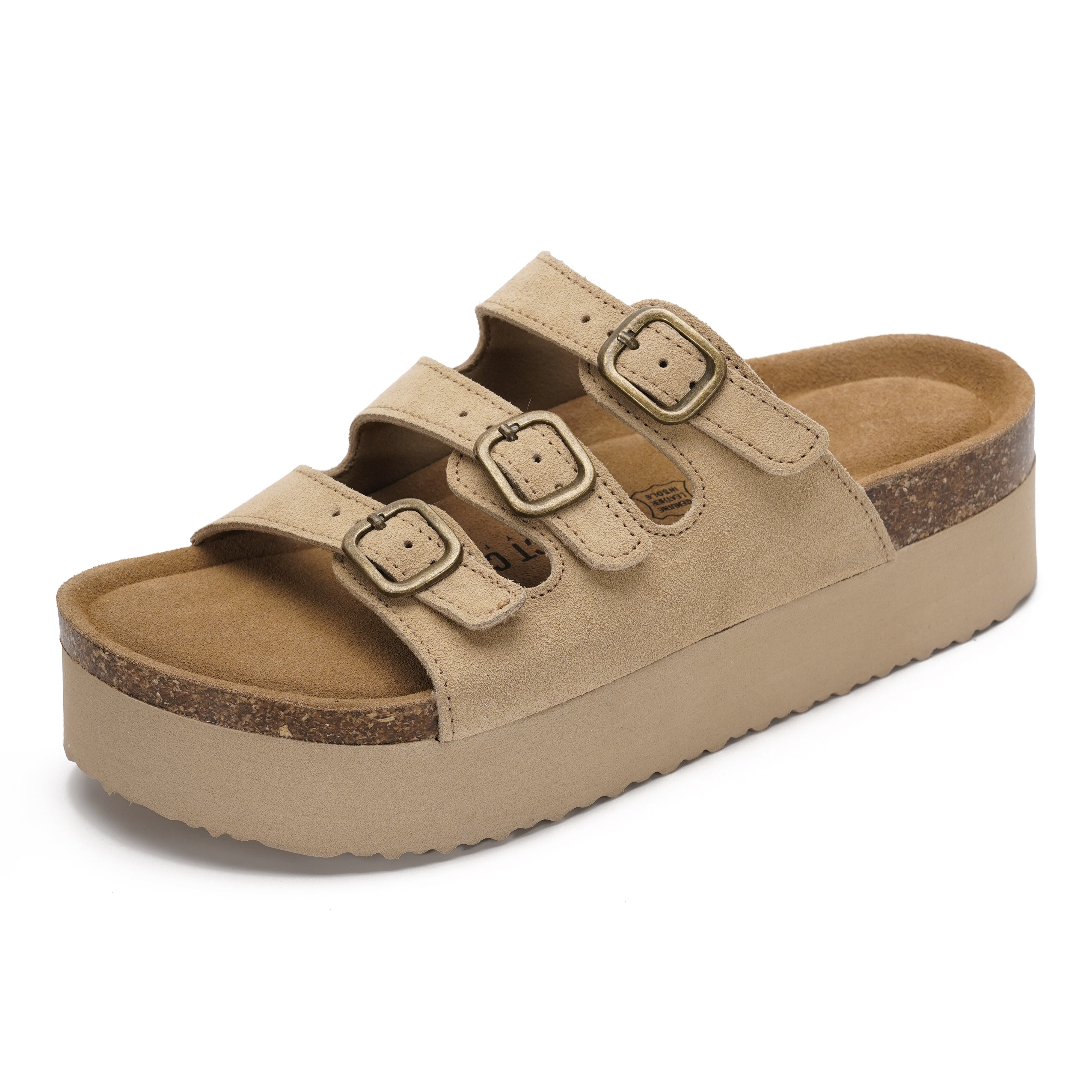Project Cloud Women's | 100% Genuine Suede Wedge Sandals | Memory Foam | Lightweight | Non-Slip - Dyan