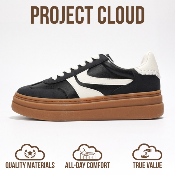 Project Cloud | "Dodge" Platform Sneakers For Women | Memory Foam Insole | Lightweight | Non-Slip