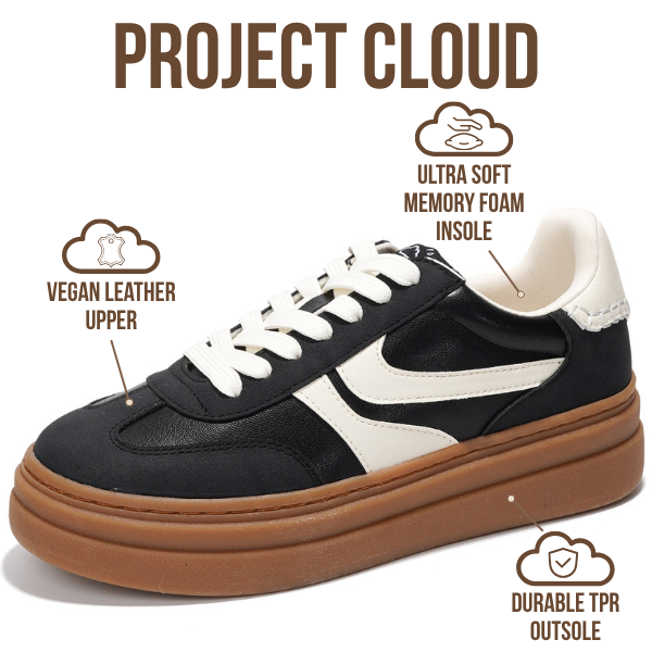 Project Cloud | "Dodge" Platform Sneakers For Women | Memory Foam Insole | Lightweight | Non-Slip