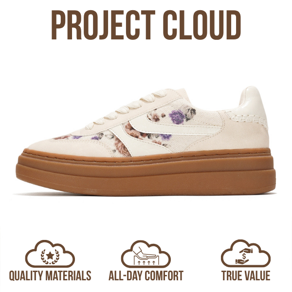 Project Cloud | "Dodge" Platform Sneakers For Women | Memory Foam Insole | Lightweight | Non-Slip