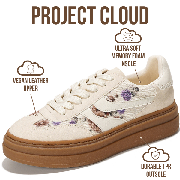 Project Cloud | "Dodge" Platform Sneakers For Women | Memory Foam Insole | Lightweight | Non-Slip