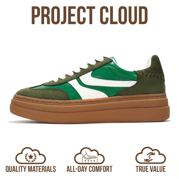Project Cloud | "Dodge" Platform Sneakers For Women | Memory Foam Insole | Lightweight | Non-Slip