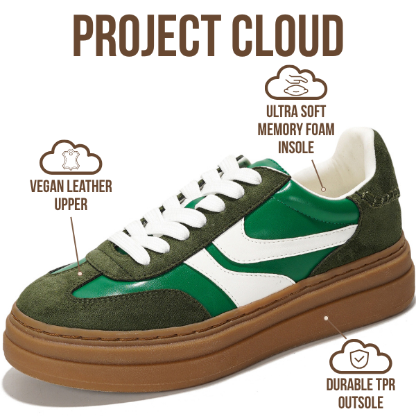 Project Cloud | "Dodge" Platform Sneakers For Women | Memory Foam Insole | Lightweight | Non-Slip