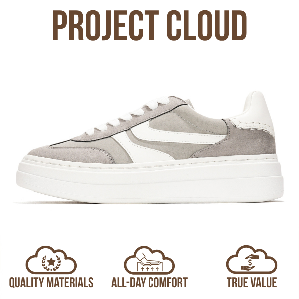 Project Cloud | "Dodge" Platform Sneakers For Women | Memory Foam Insole | Lightweight | Non-Slip