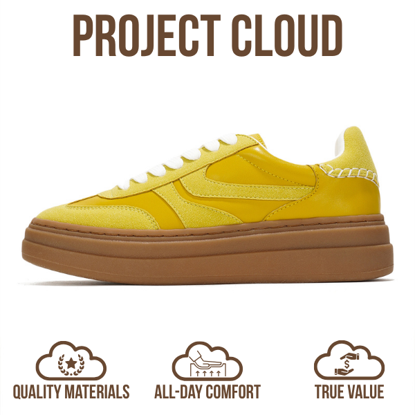 Project Cloud | "Dodge" Platform Sneakers For Women | Memory Foam Insole | Lightweight | Non-Slip