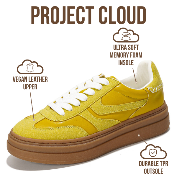 Project Cloud | "Dodge" Platform Sneakers For Women | Memory Foam Insole | Lightweight | Non-Slip