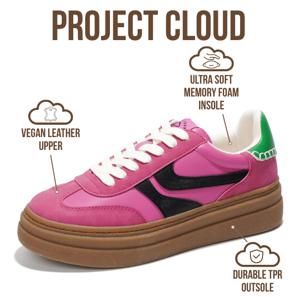 Project Cloud | "Dodge" Platform Sneakers For Women | Memory Foam Insole | Lightweight | Non-Slip