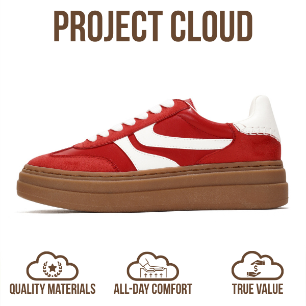 Project Cloud | "Dodge" Platform Sneakers For Women | Memory Foam Insole | Lightweight | Non-Slip