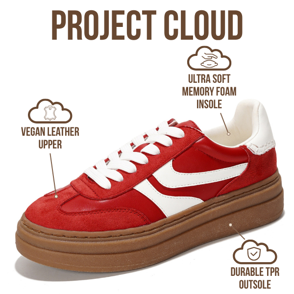 Project Cloud | "Dodge" Platform Sneakers For Women | Memory Foam Insole | Lightweight | Non-Slip