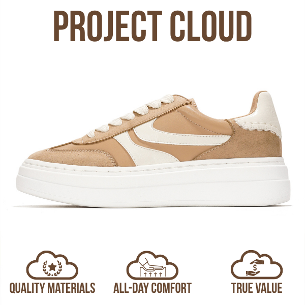 Project Cloud | "Dodge" Platform Sneakers For Women | Memory Foam Insole | Lightweight | Non-Slip