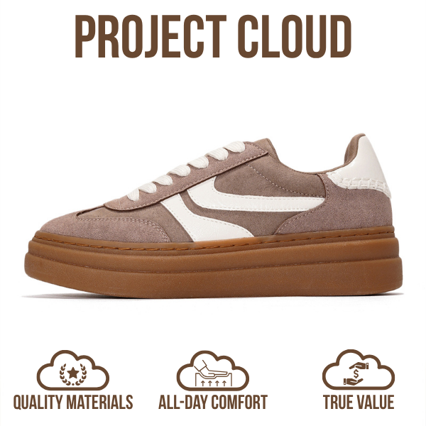 Project Cloud | "Dodge" Platform Sneakers For Women | Memory Foam Insole | Lightweight | Non-Slip