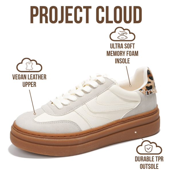 Project Cloud | "Dodge" Platform Sneakers For Women | Memory Foam Insole | Lightweight | Non-Slip
