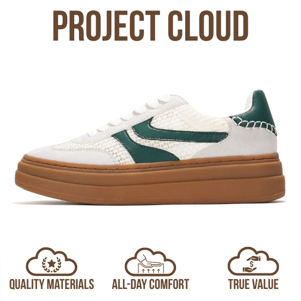 Project Cloud | "Dodge" Platform Sneakers For Women | Memory Foam Insole | Lightweight | Non-Slip